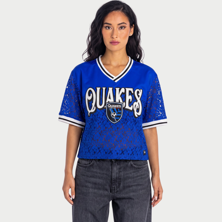 BOXY LACE JERSEY TOP
