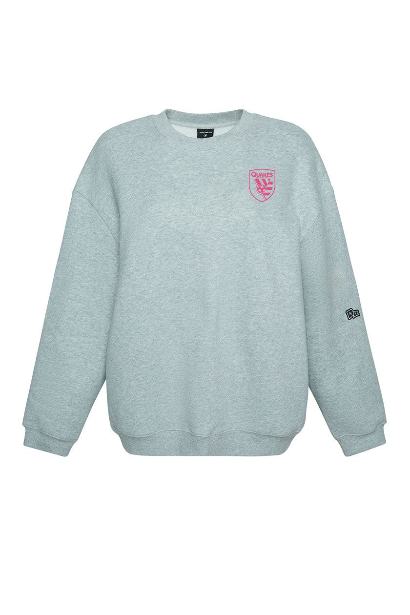 Pop of Pink San Jose Oversized Crewneck Sweatshirt with Pockets